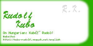 rudolf kubo business card